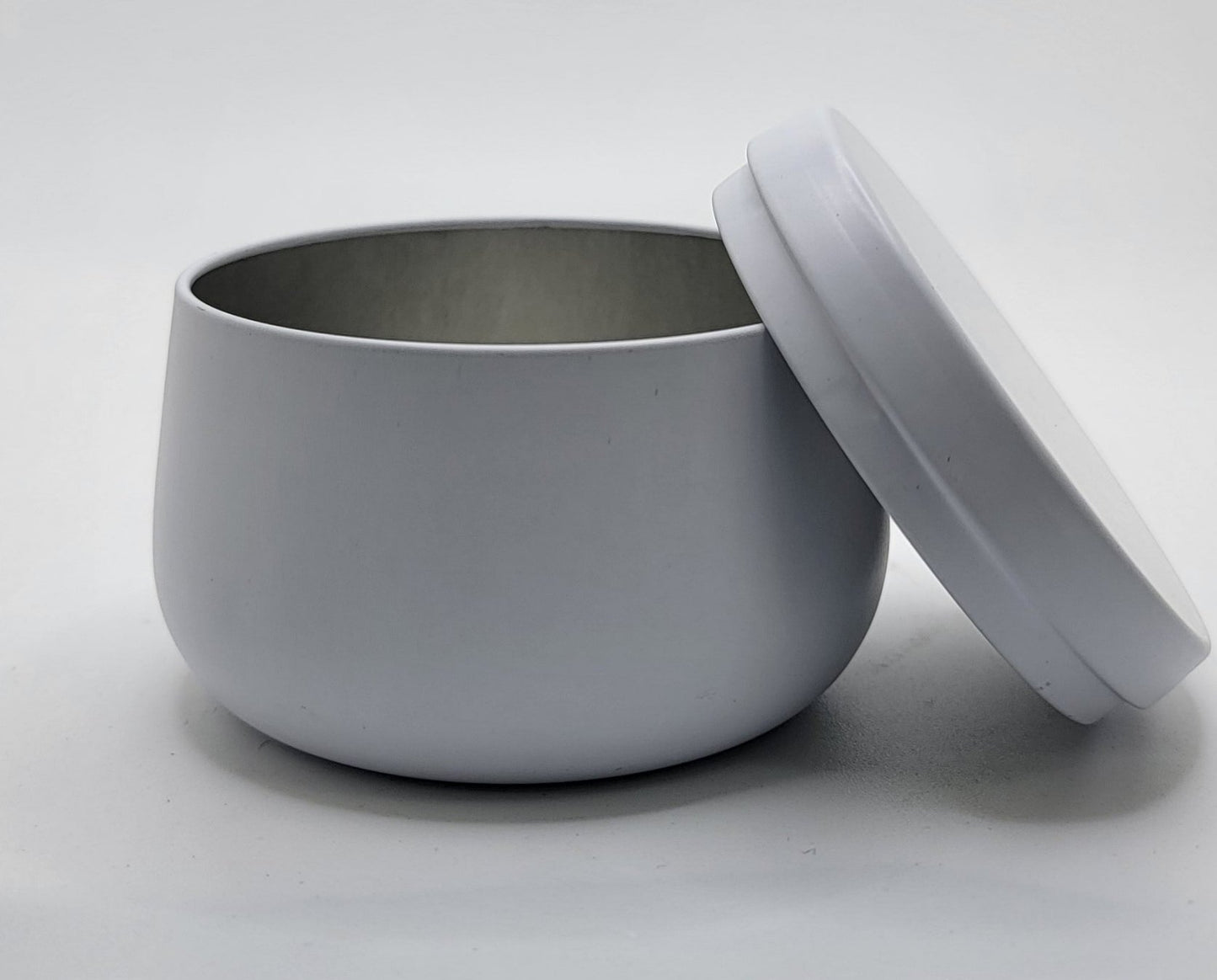 Round Tin Container | 4oz | Matte White