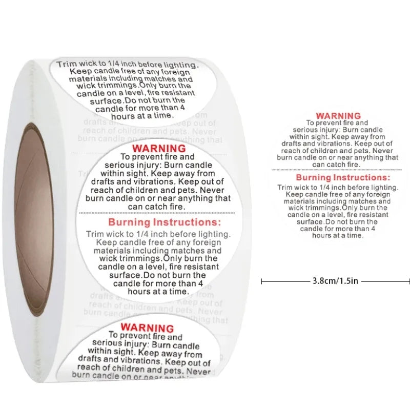 Candle Warning Label